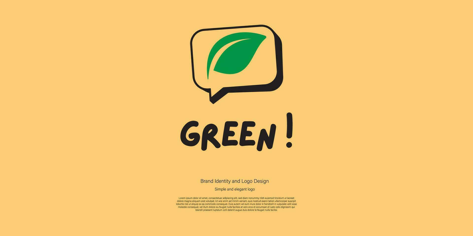 green message logo design for earth event or organization vector