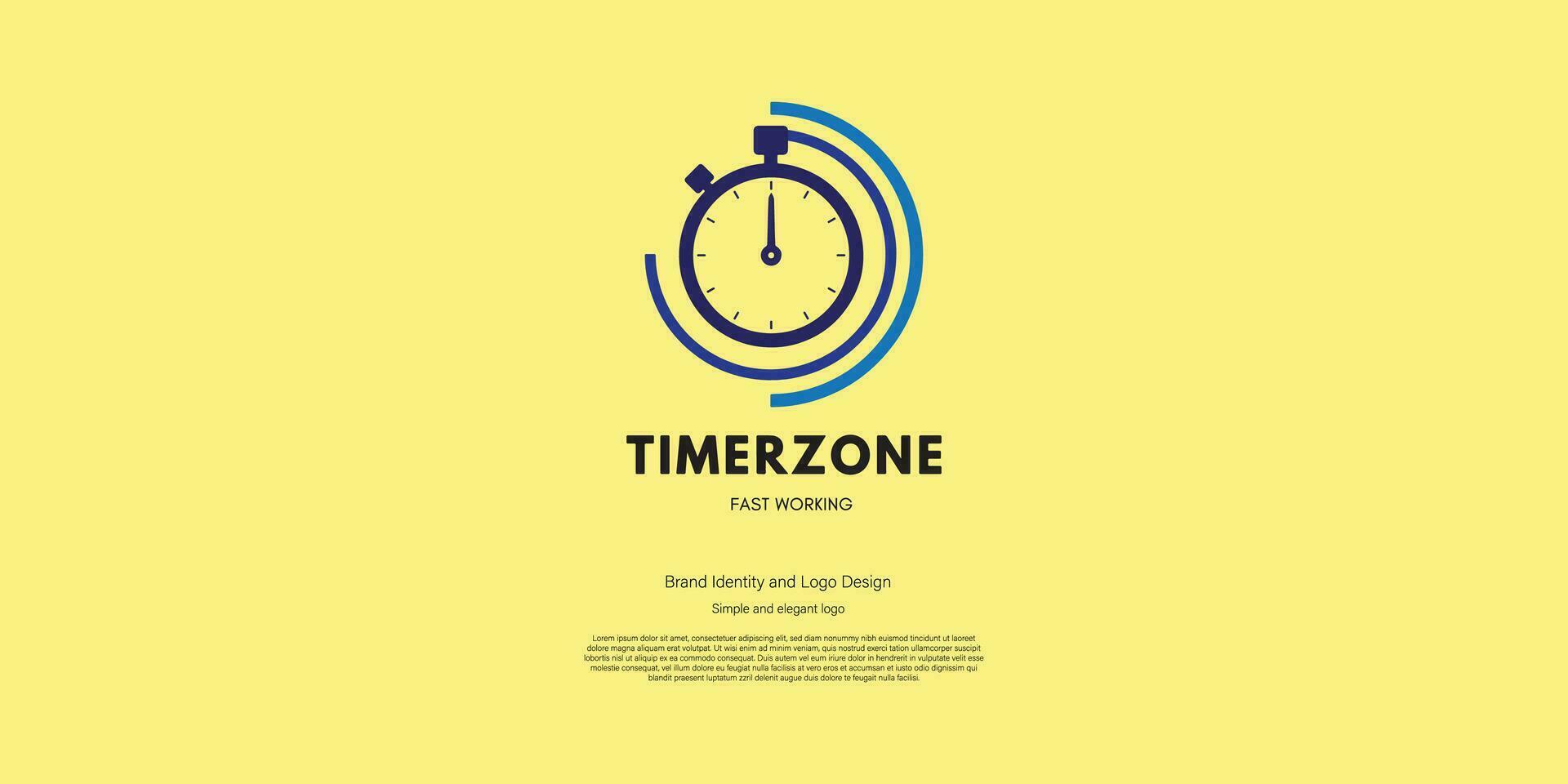 timer logo design for business or finance company brand vector