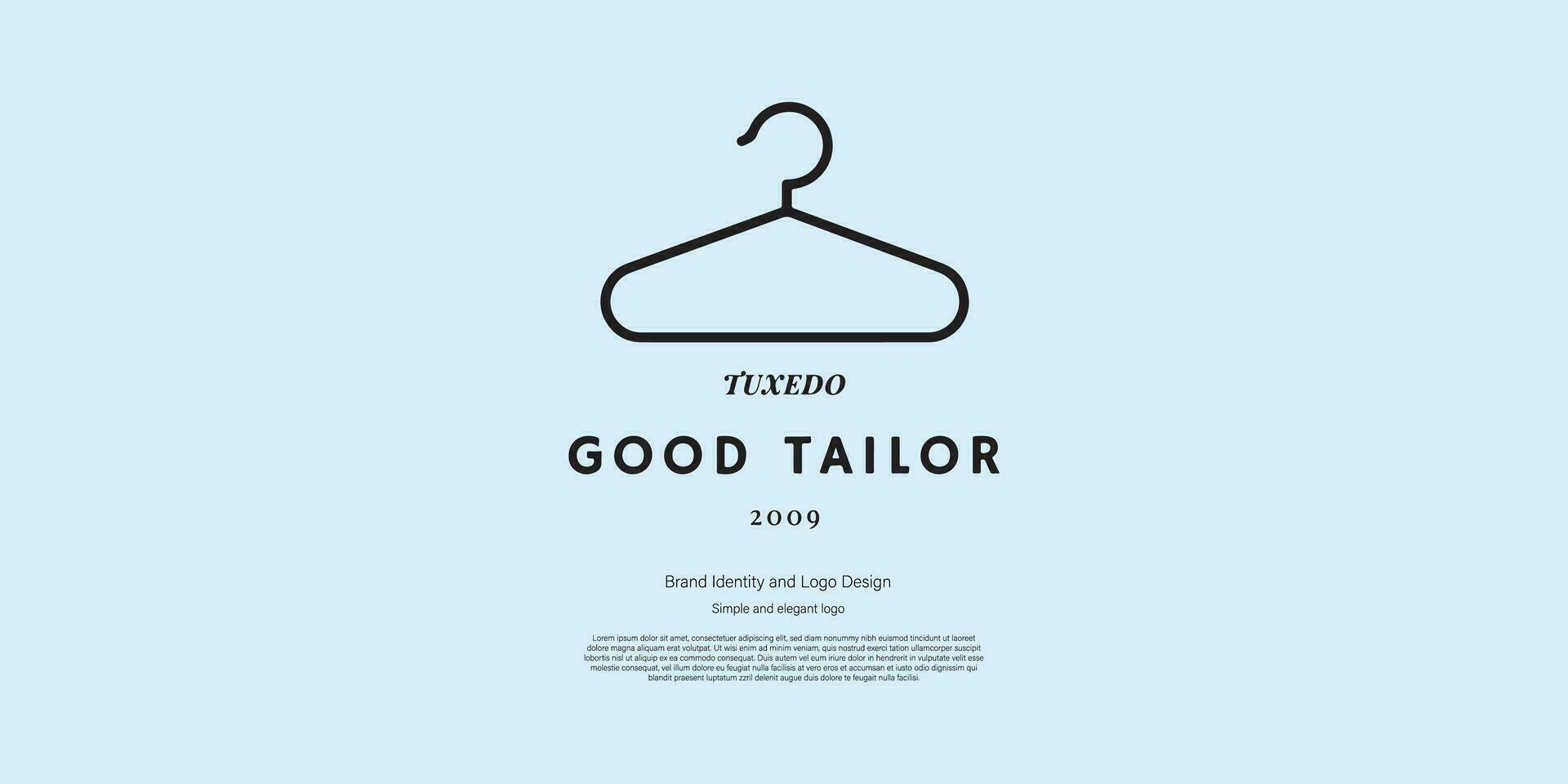 tailor logo design for branding and shop identity, free commercial use vector