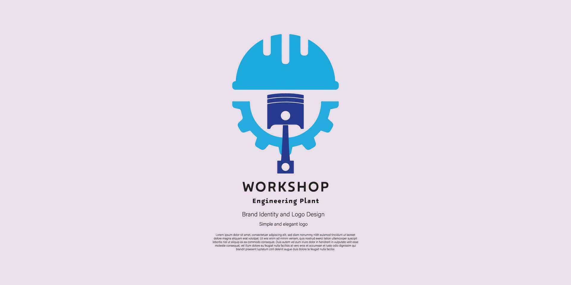 engineering logo design for workshop, garage, or company brand vector