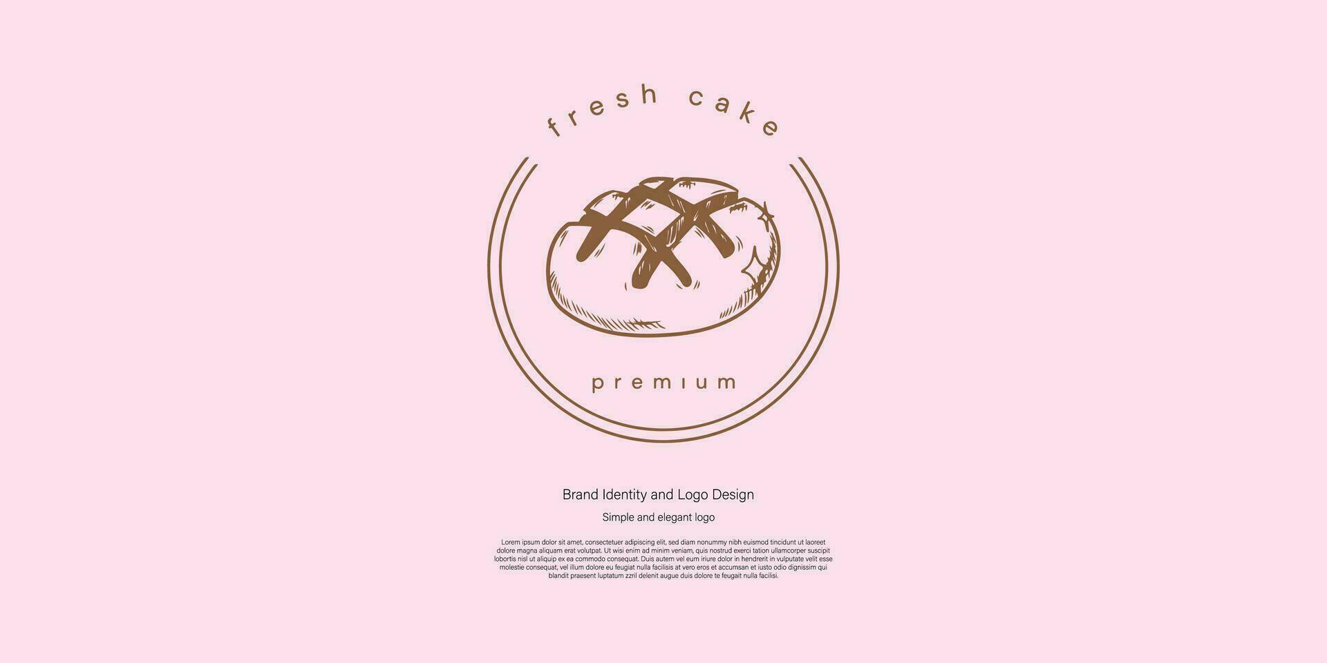 bakery shop logo design for branding and identity commercial use vector