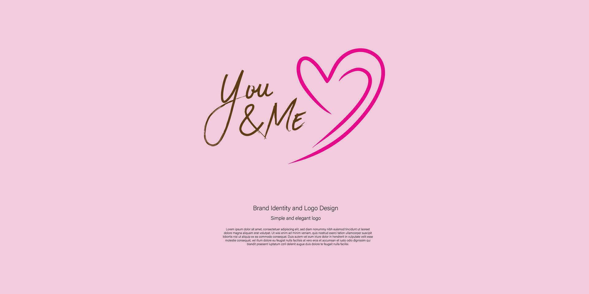 you and me logo design for sweet couple, you can make this logo for t-shirt design or couple logo vector