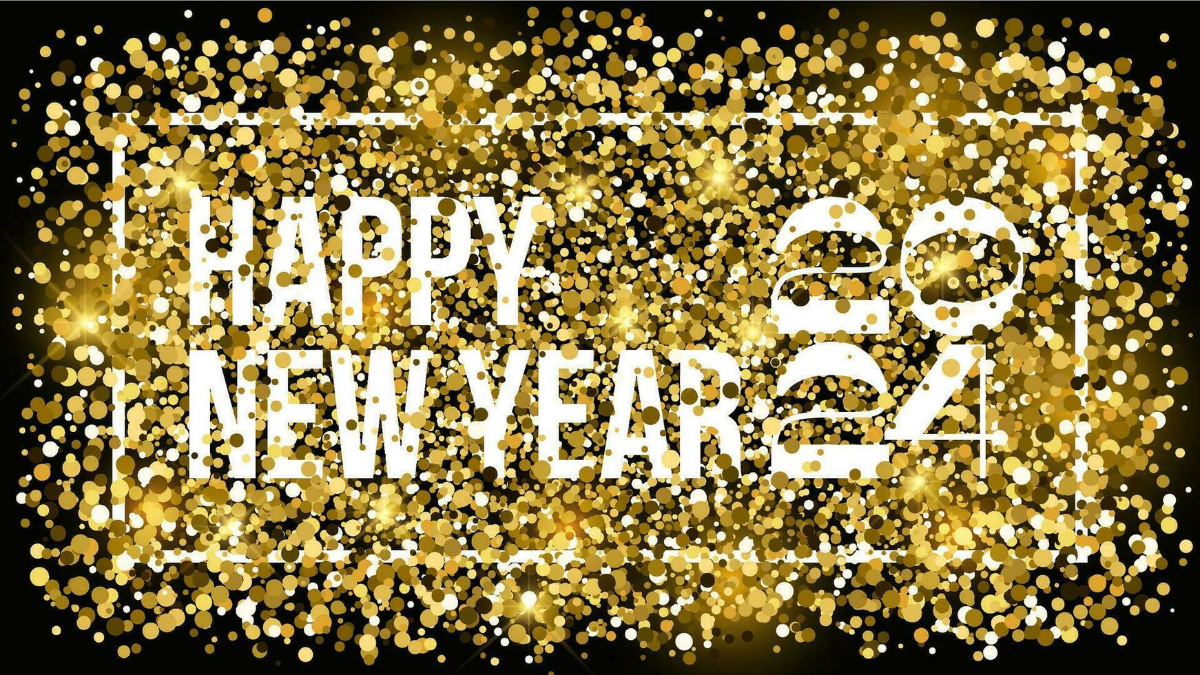 2024 Happy New Year Golden Glitter Text Confetti Background Vector, New  Year 2024, Golden, Confetti Background PNG and Vector with Transparent  Background for Free Download