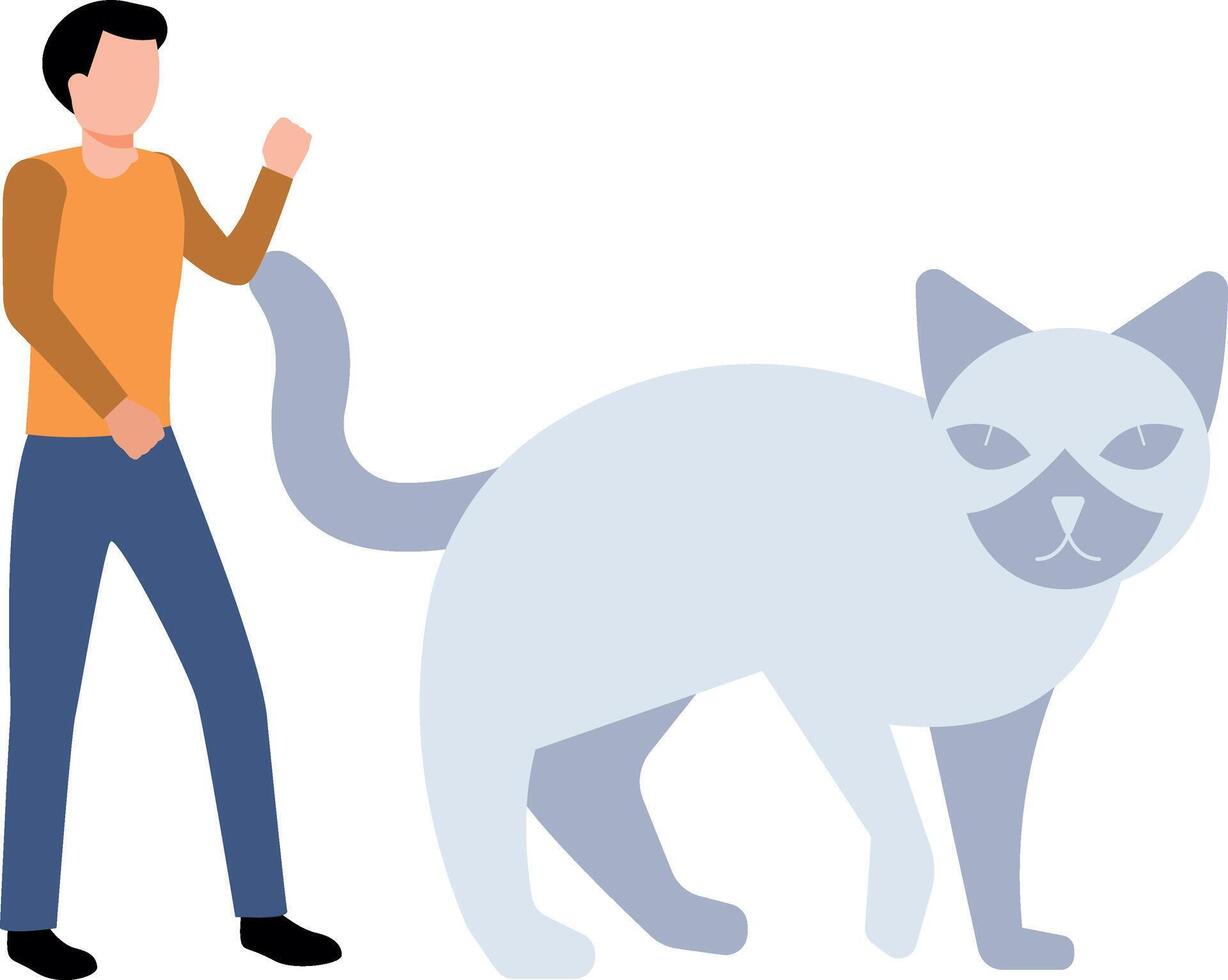 el chico es formación el gato. vector