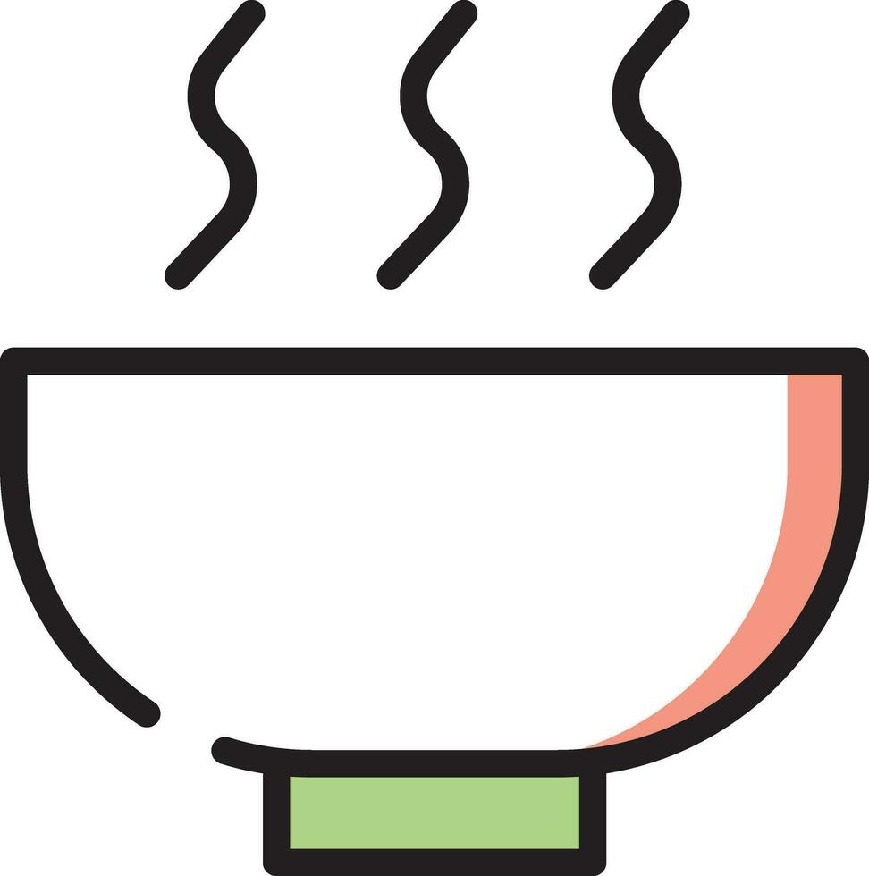 ilustración vectorial de sopa caliente en un fondo. símbolos de calidad premium. iconos vectoriales para concepto y diseño gráfico. vector