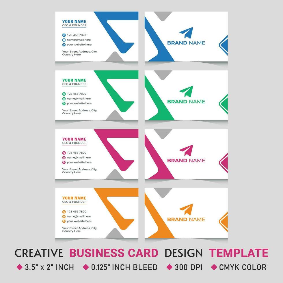 doble cara negocio tarjeta plantilla, creativo corporativo negocio tarjeta modelo diseño vector eps 10 negocio identidad único diseño, impresión Listo profesional negocio tarjeta plantilla,