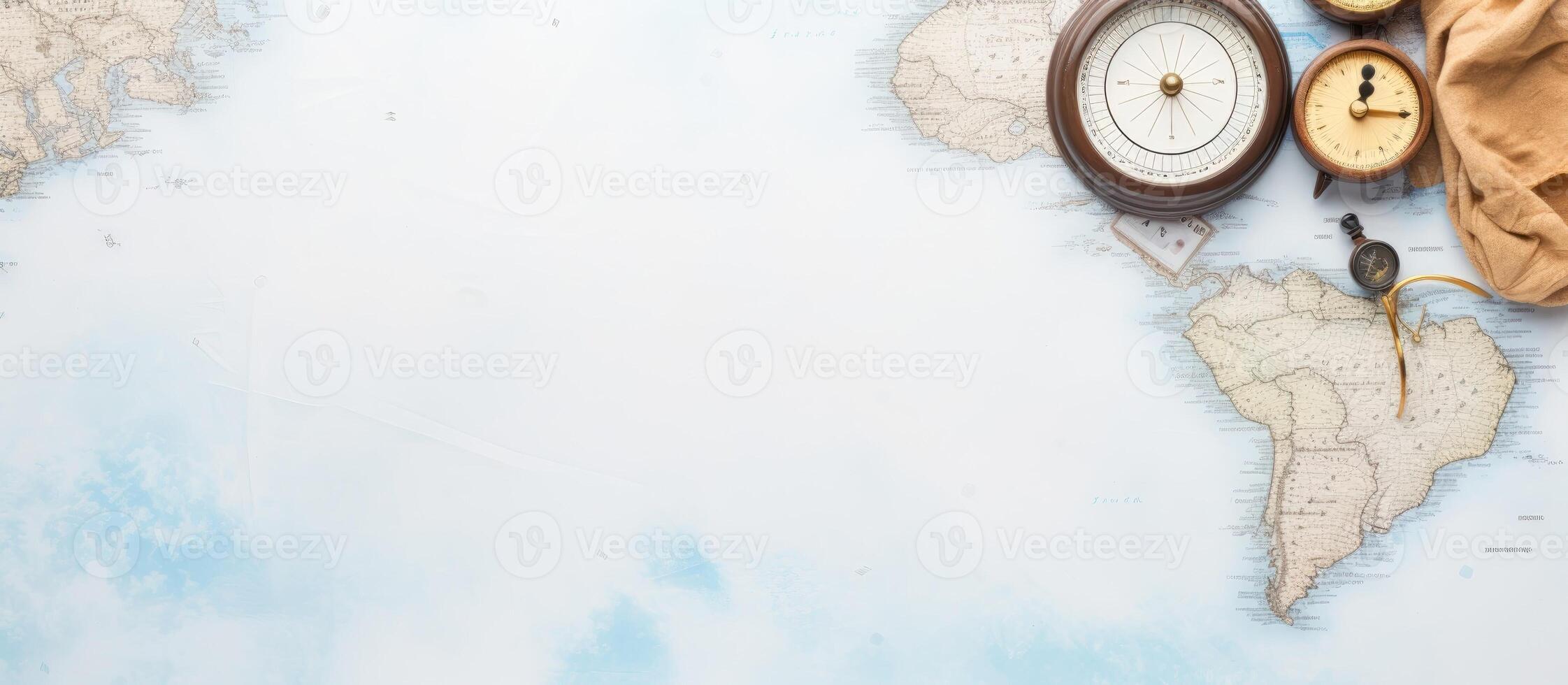 A map with a bunch of clocks on it created with technology photo