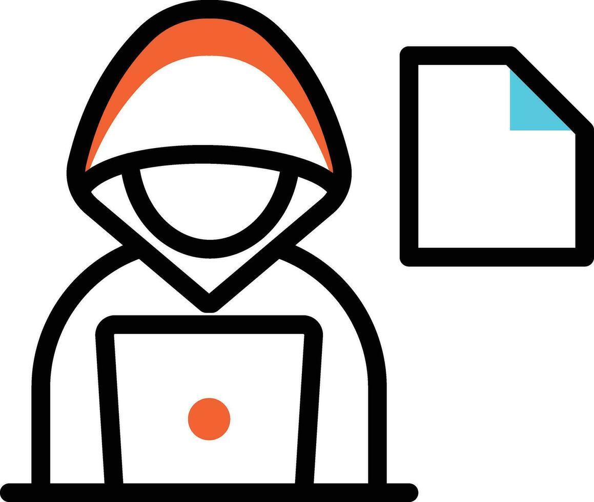 hacker laptop vector illustration on a background.Premium quality symbols.vector icons for concept and graphic design.