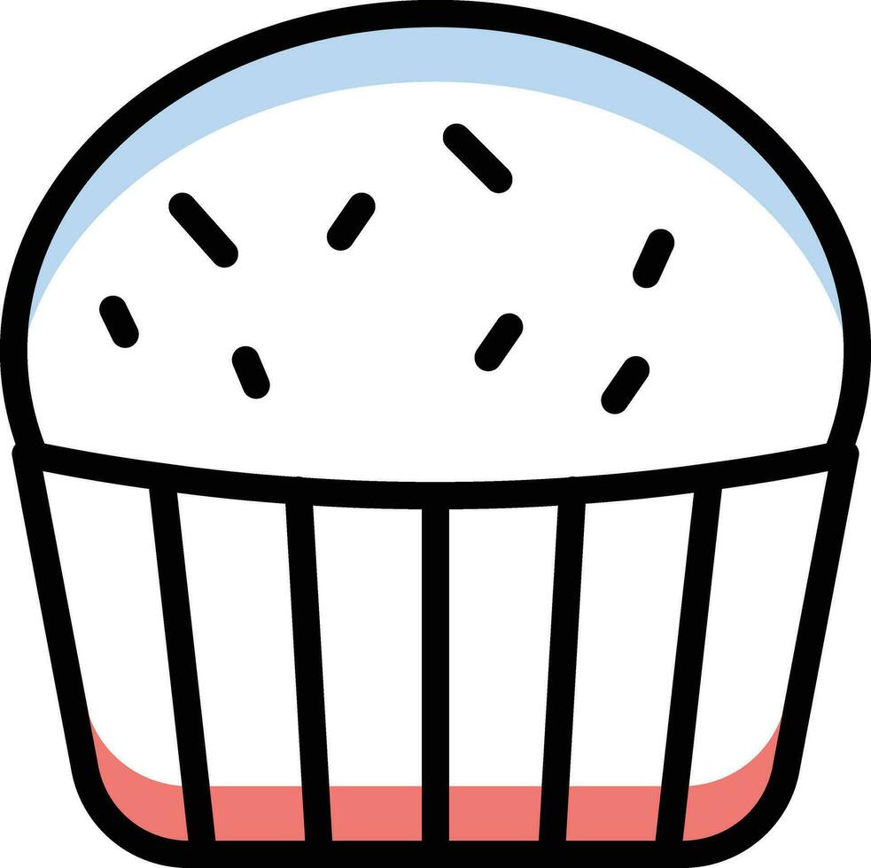 Ilustración de vector de muffin en un fondo. Símbolos de calidad premium. Iconos vectoriales para concepto y diseño gráfico.