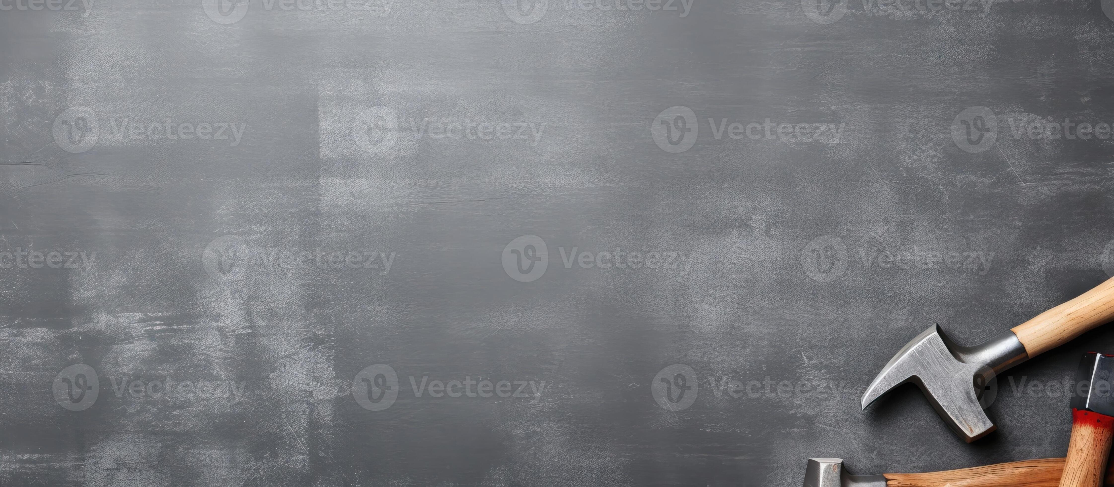 A hammer and a hammer on a blackboard created with Generative AI