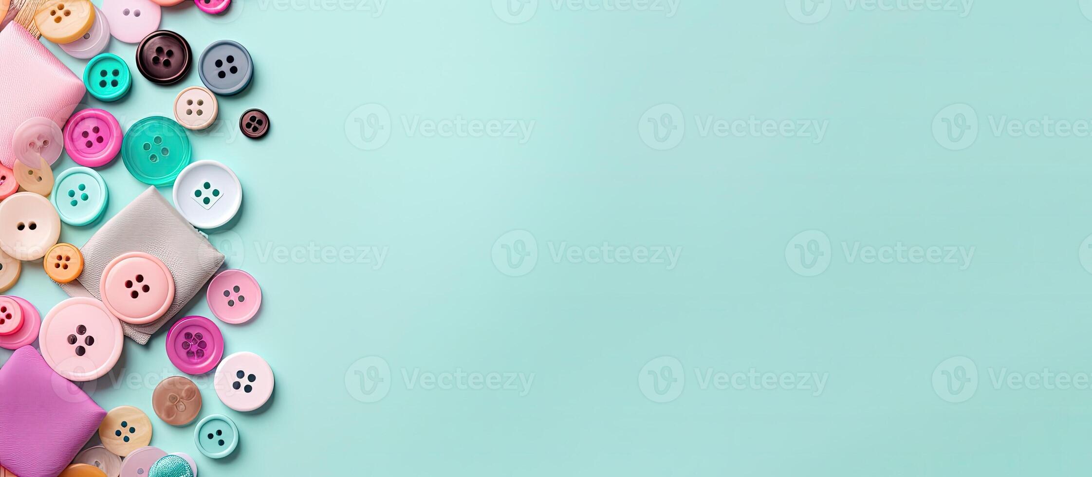 A bunch of different colored buttons on a blue background created with technology photo