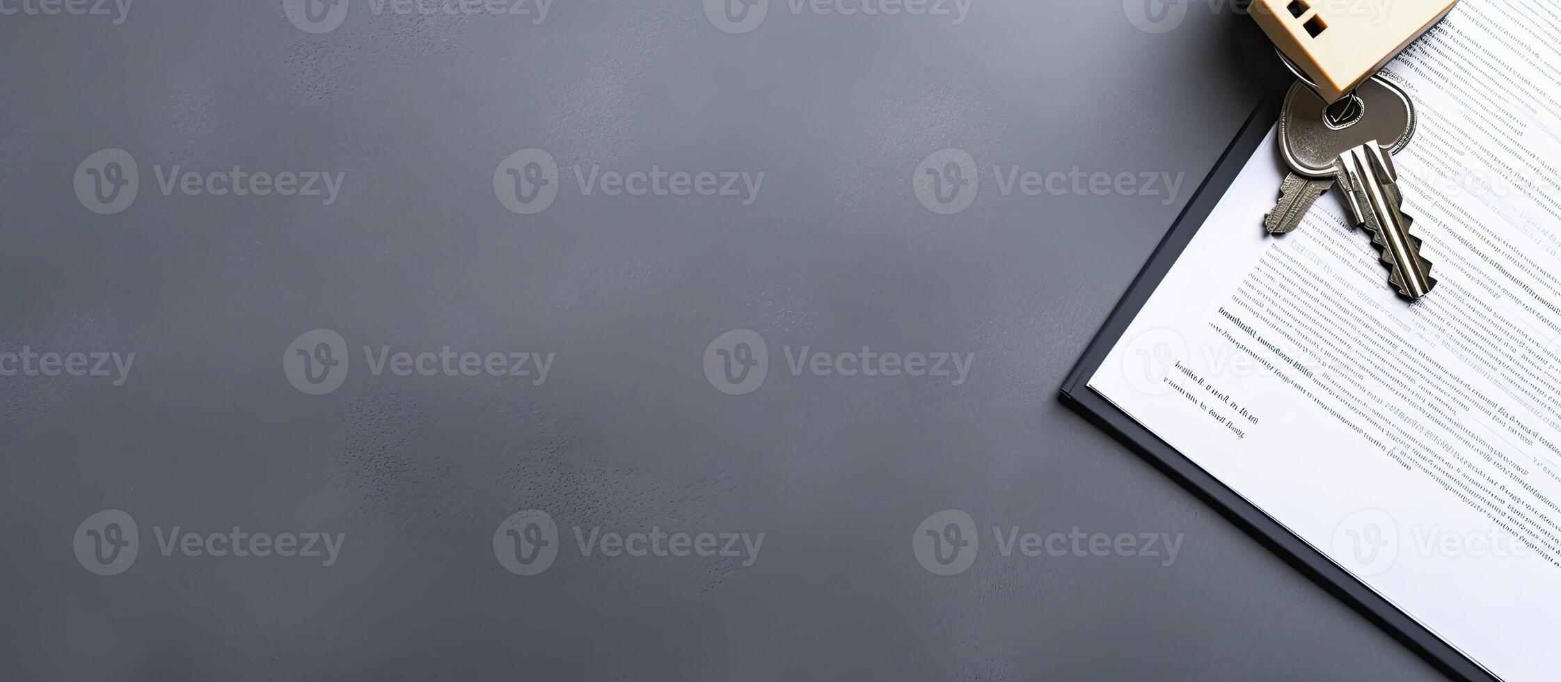 A piece of paper with a key attached to it created with technology photo