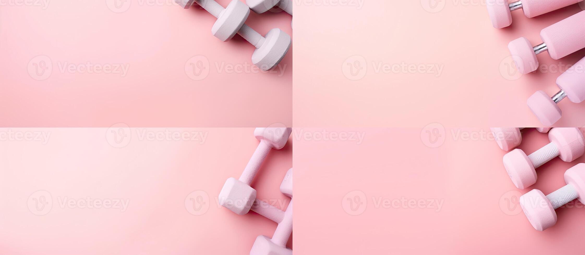 A series of photos of pink and white objects created with technology
