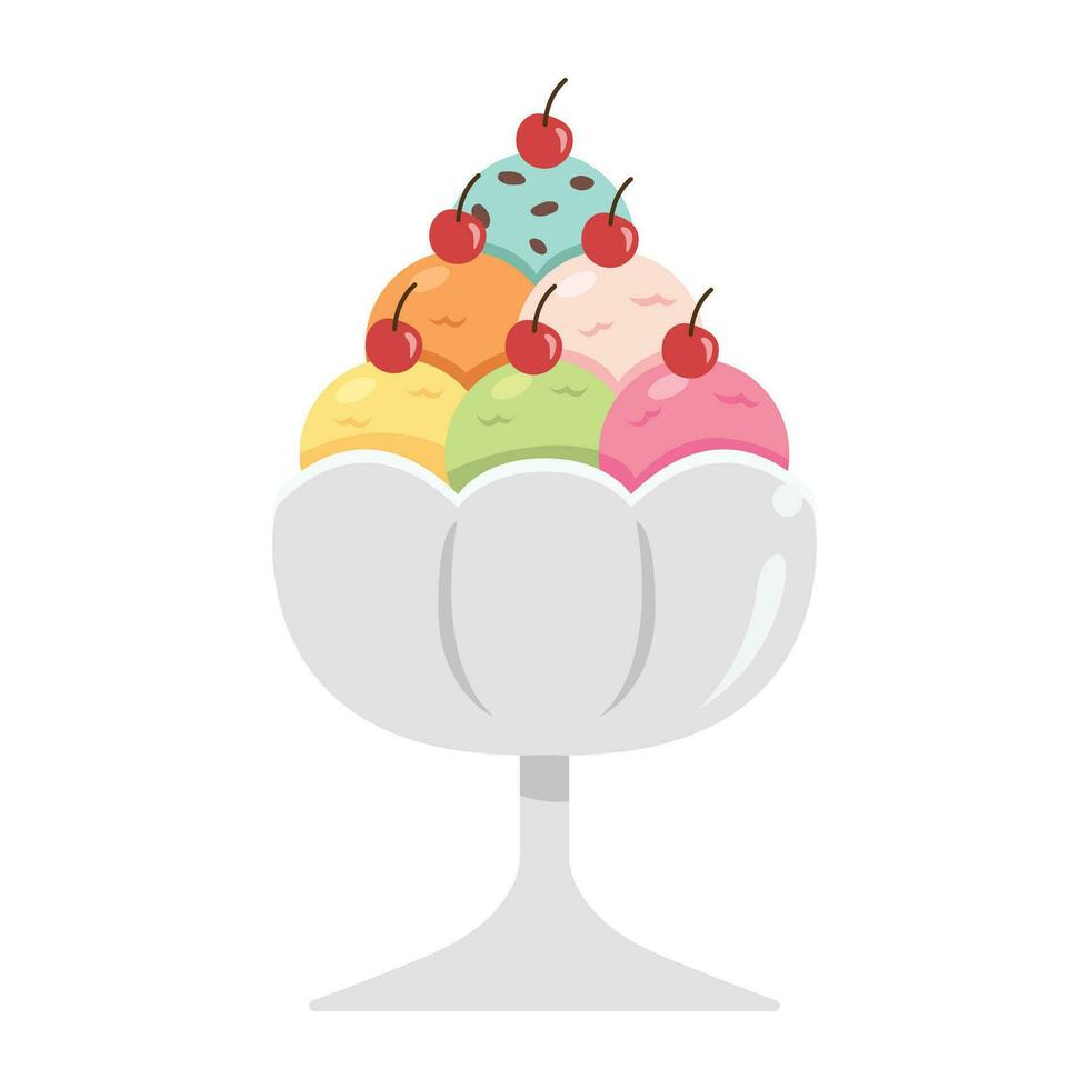 Ice cream cone and bar. pastel and colourful vector