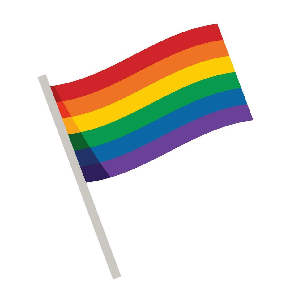 Pride flag illustration. Lgbt symbol in rainbow colors for element vector