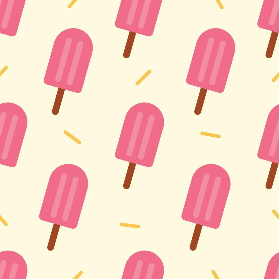 ice cream cartoon seamless pattern bg vector