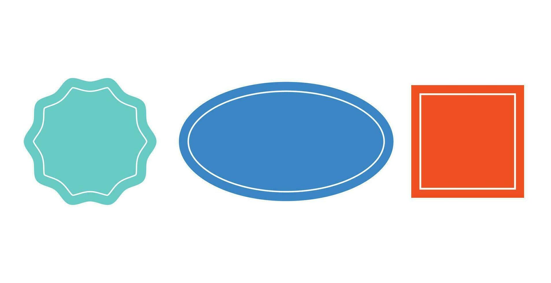 Sticker, label, reward for element vector