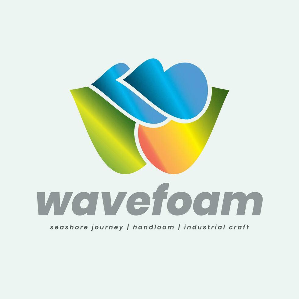 River Sea Wave Adventure W Logo vector
