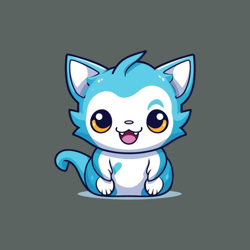 Cartoon smiling catfish vector illustration