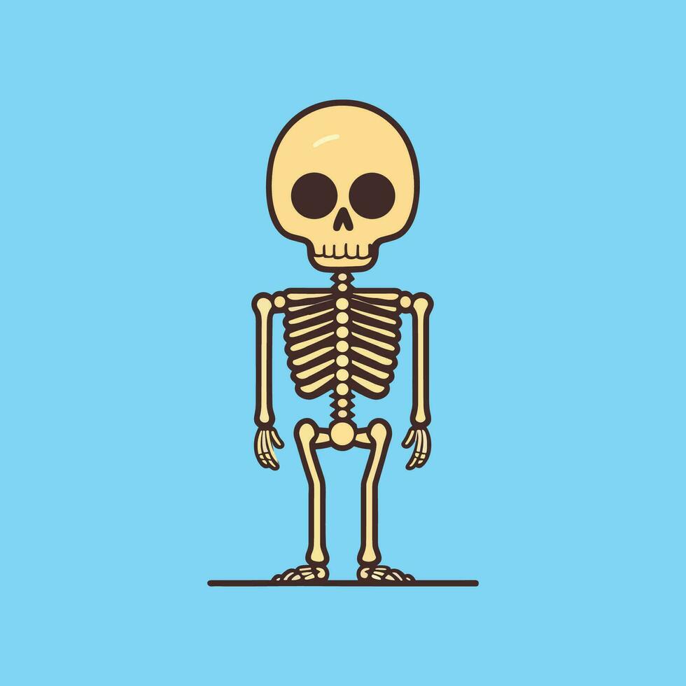 A human skeleton Halloween party vector
