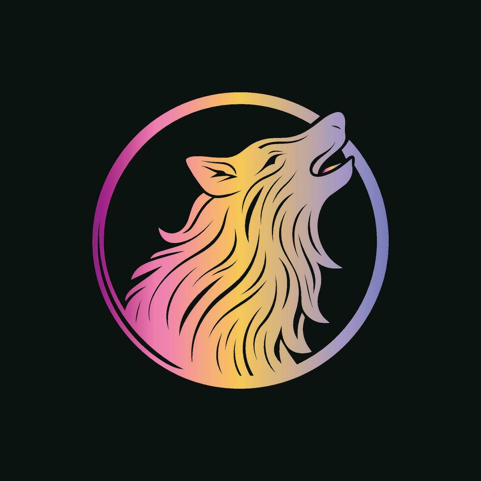 wolf logo for esport team vector