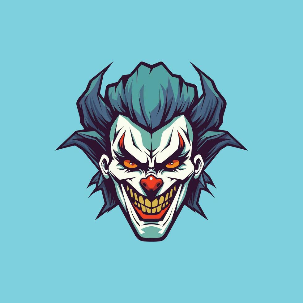 Clown E-Sport vector mascot logo design with modern illustration