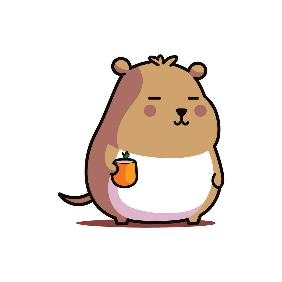 cute little baby capybara being sweet 17378923 Vector Art at Vecteezy