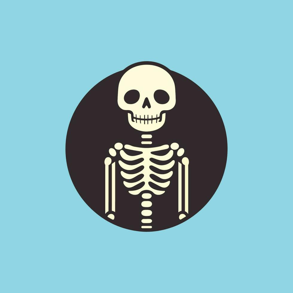 esqueleto plano icono ilustración aislado vector