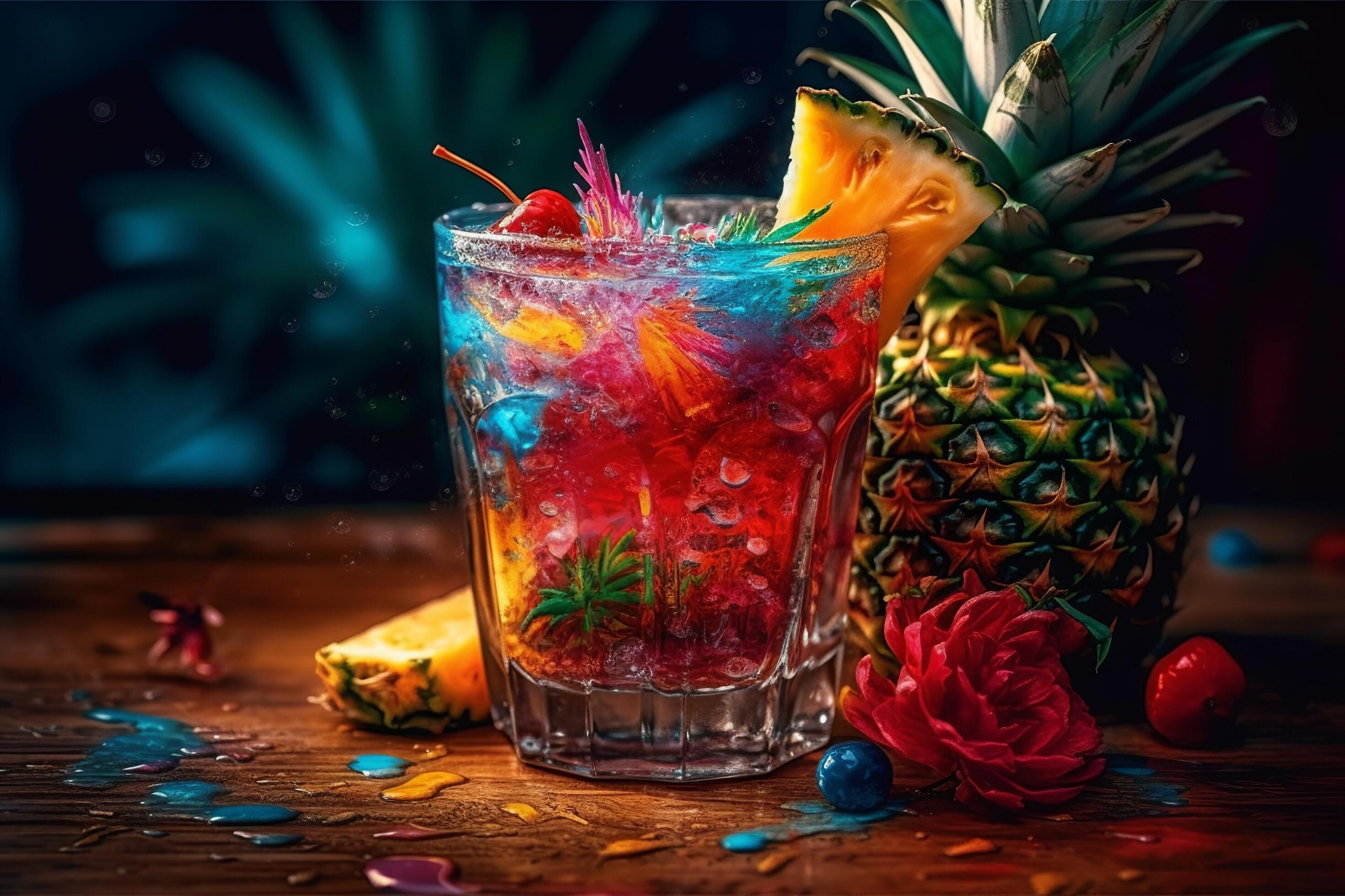 Fruit juice Created with generative Ai technology 25374746 Stock Photo