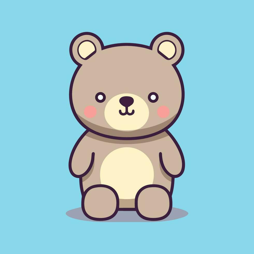 linda oso ilustración osito de peluche oso vector