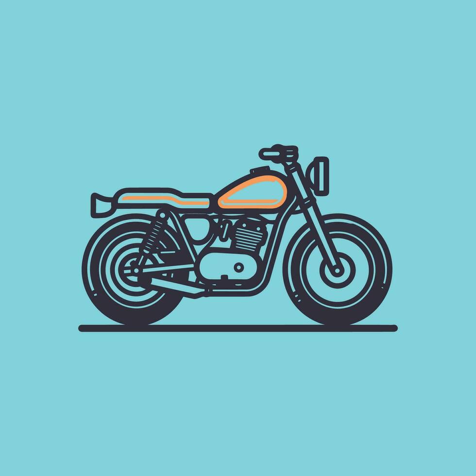 Motorcycle thin line icon vehicle and cycle vector