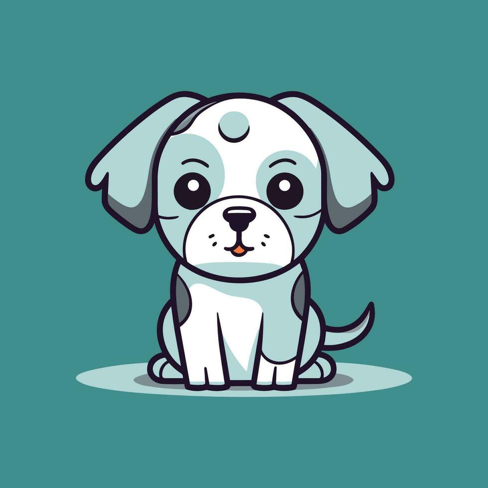 linda perro adorable mascota ilustración vector