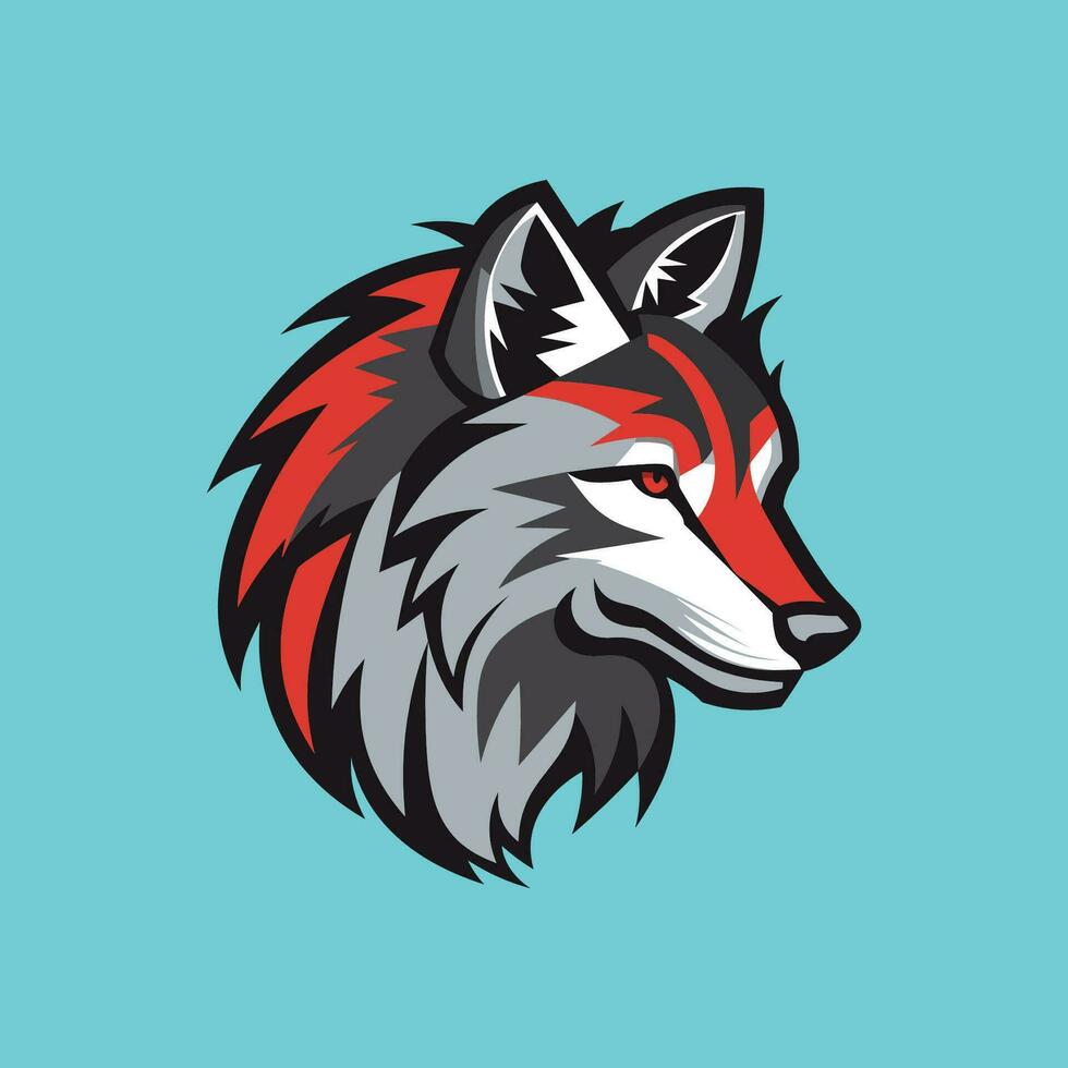 Cool wolf logo vector illustration