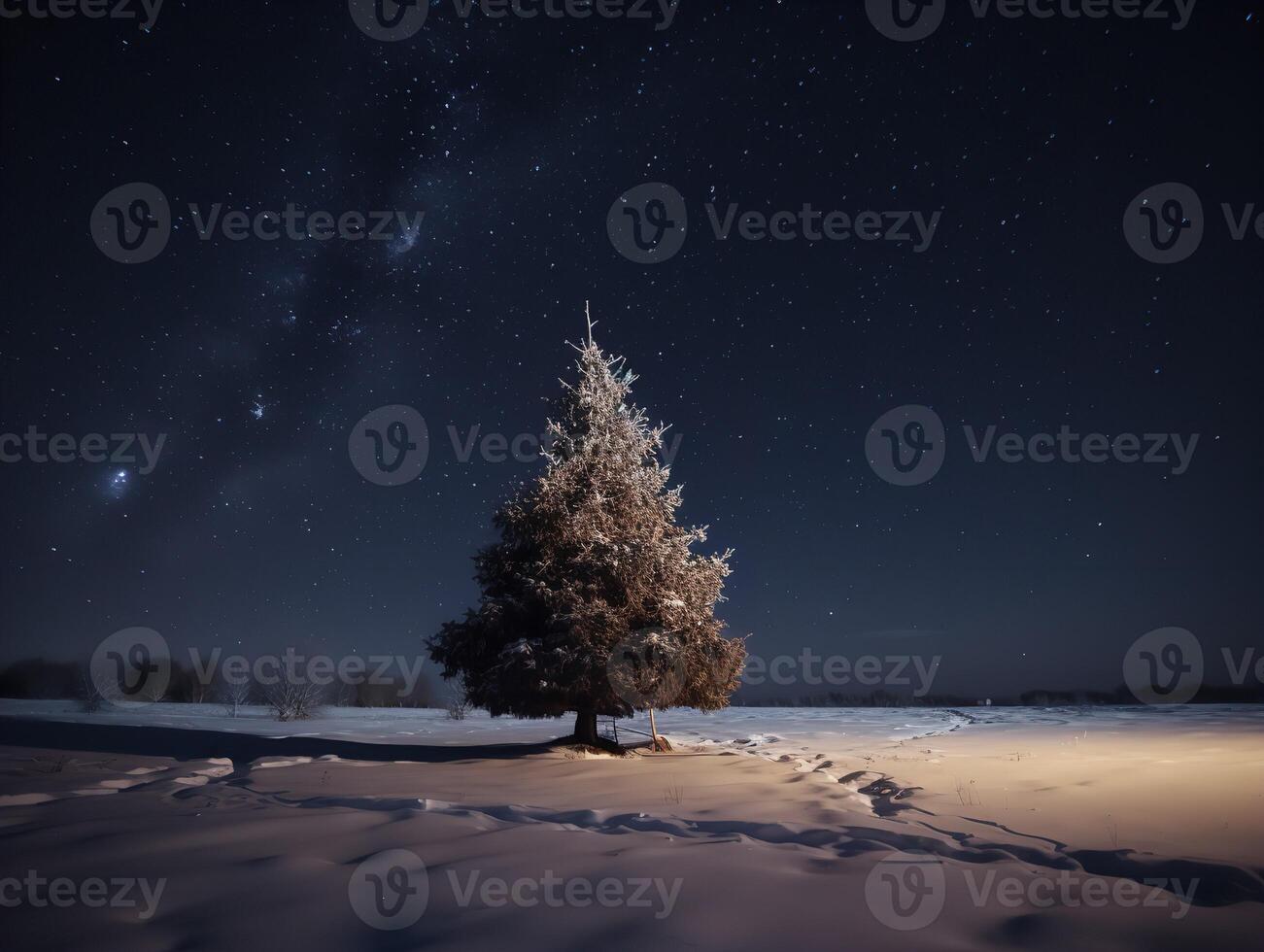 etéreo ligero de Navidad víspera foto