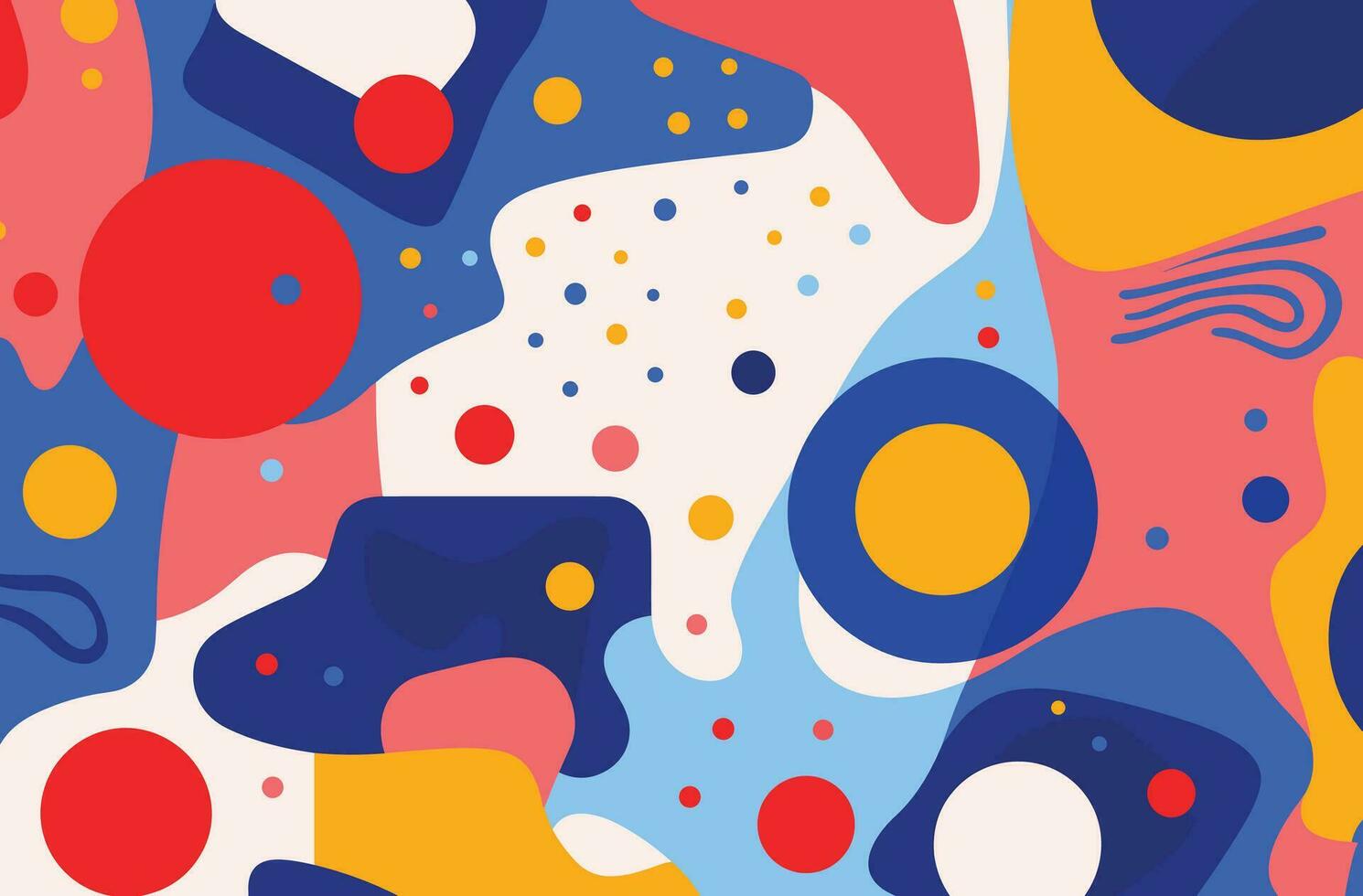 image of colorful and abstract shapes, in the style of flat illustrations, precisionist, bold patterns and typography, animated shapes, primary colors, dotted, fragmented icons vector