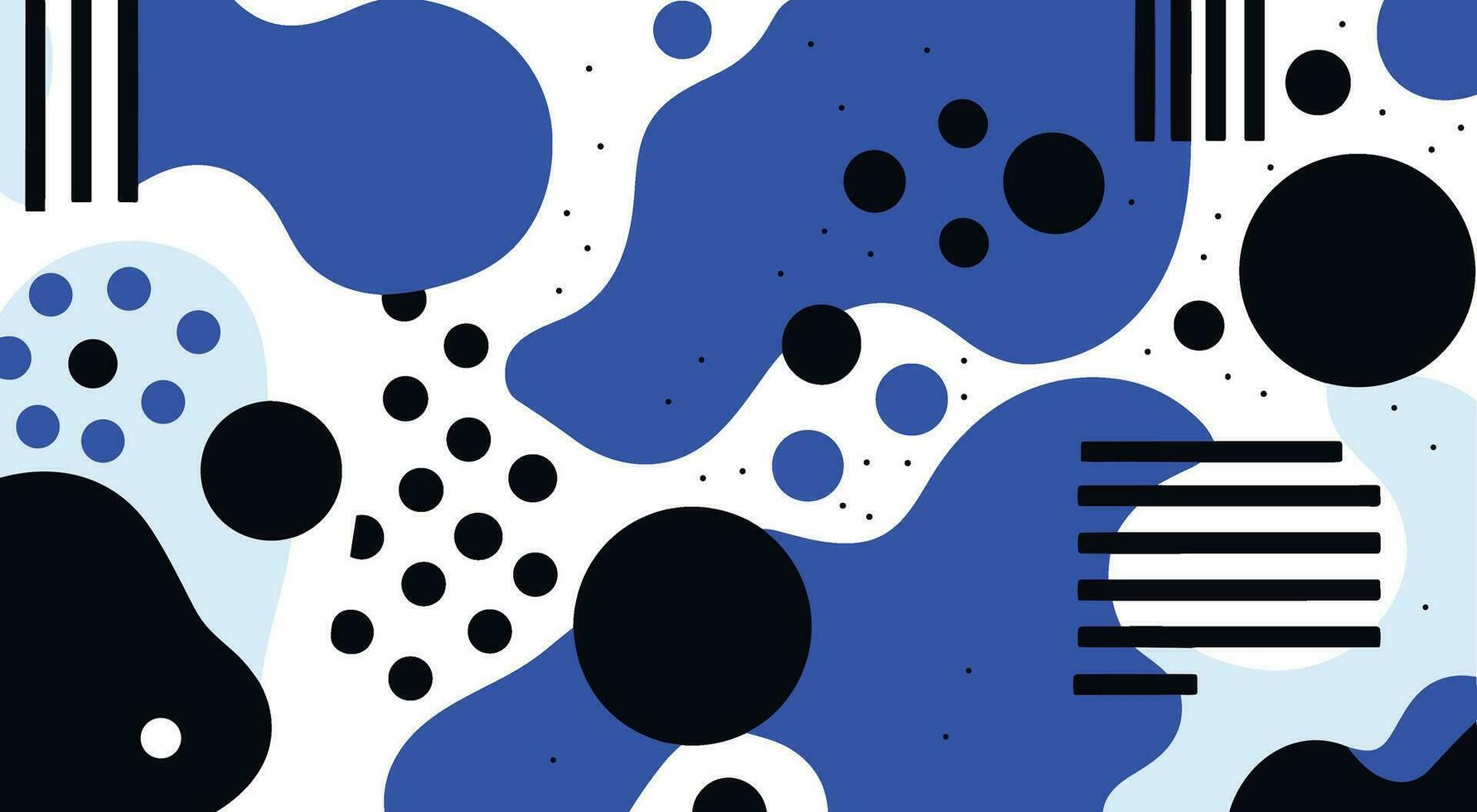 abstract background with shapes and abstract background vector, in the style of white and navy, abstraction-creation, blue and black, stripes and shapes, memphis design, rounded shapes vector
