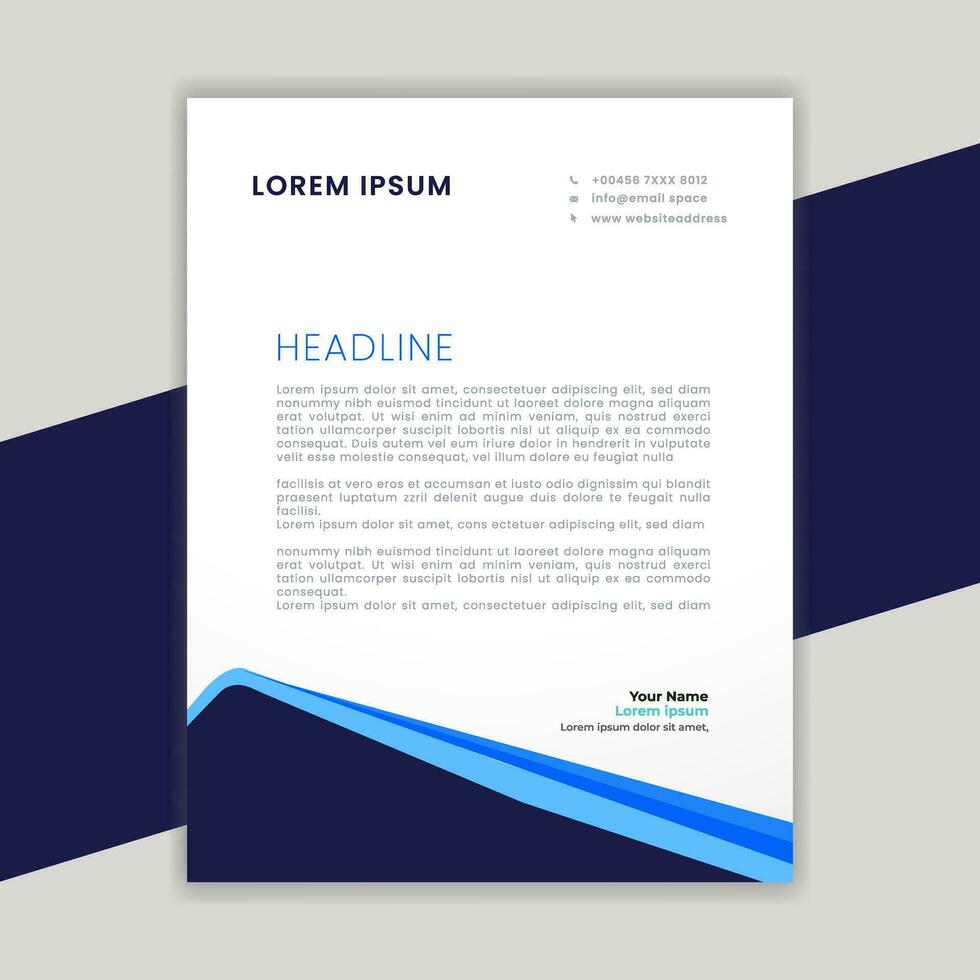 Abstract ,minimal and creative letterhead template vector