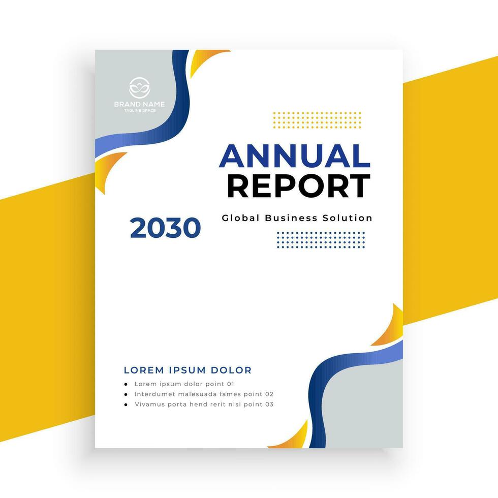 creative  annual report business flyer template vector