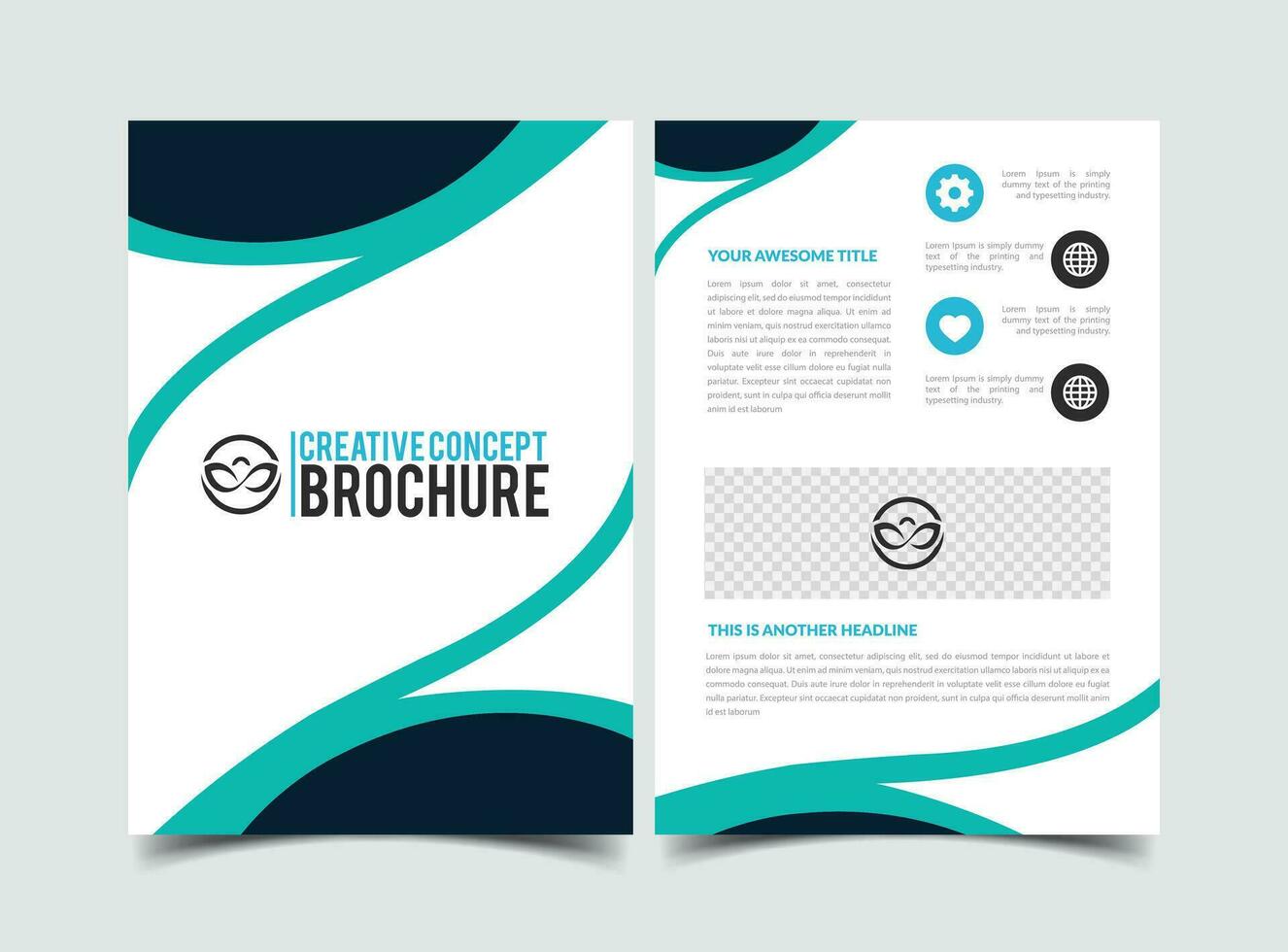 vector modern creative company abstract brochure template