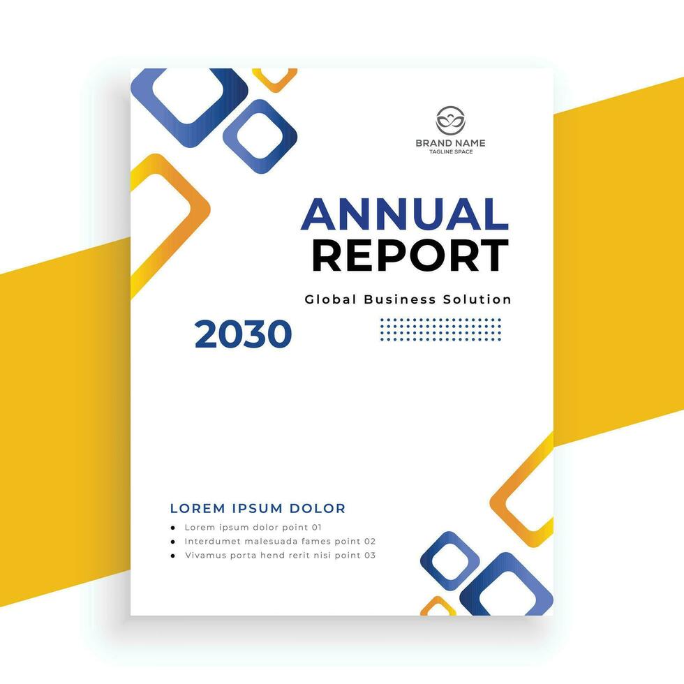 creative  annual report business flyer template vector