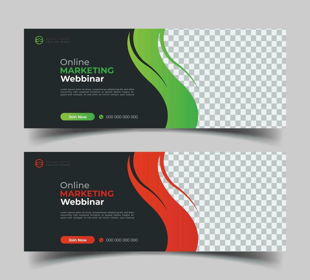 digital marketing new facebook cover page template design modern shape vector