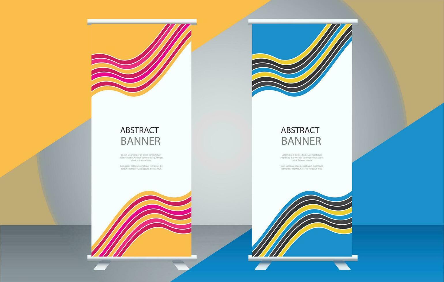 creative and  modern business style mosaic banner set vector