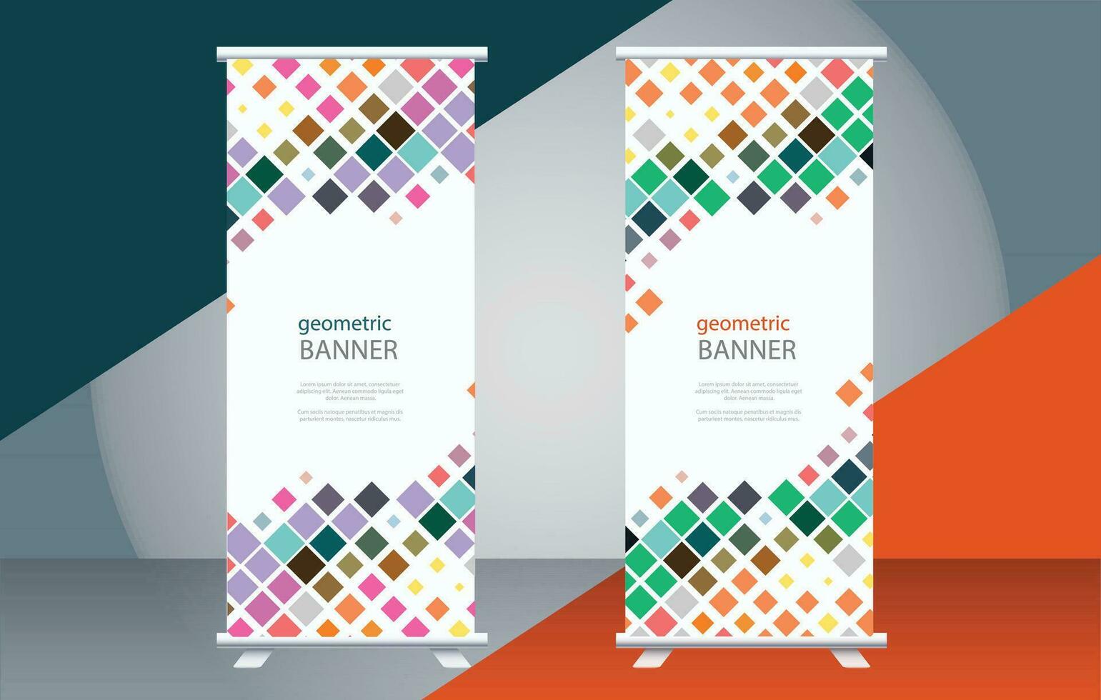 creative and  modern business style mosaic banner set vector