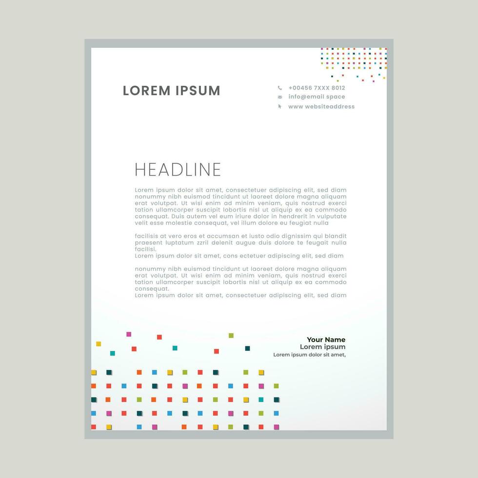 Abstract ,minimal and creative letterhead template vector