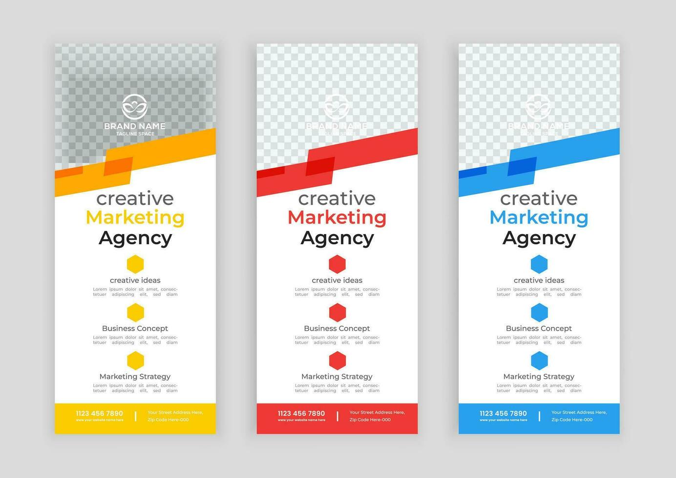 modern business rack card or dl flyer design template vector