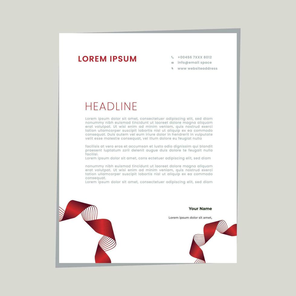 Abstract ,minimal and creative letterhead template vector