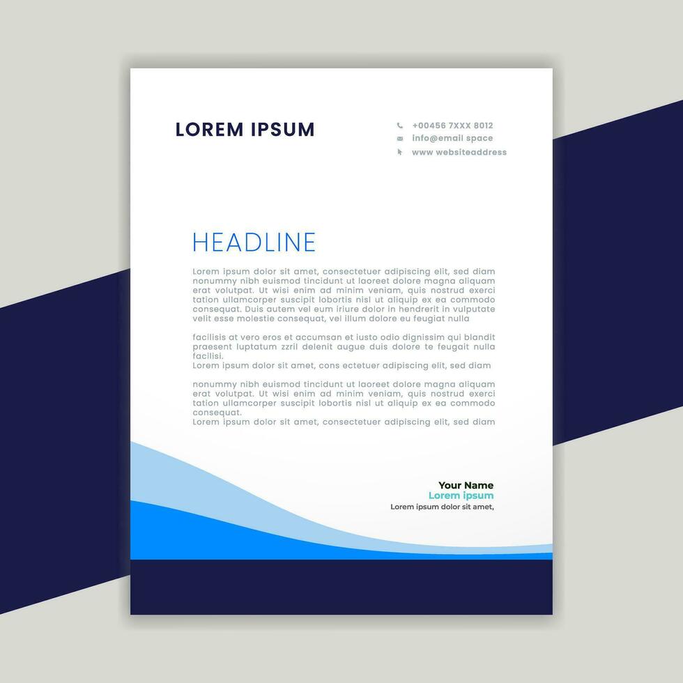 Abstract ,minimal and creative letterhead template vector