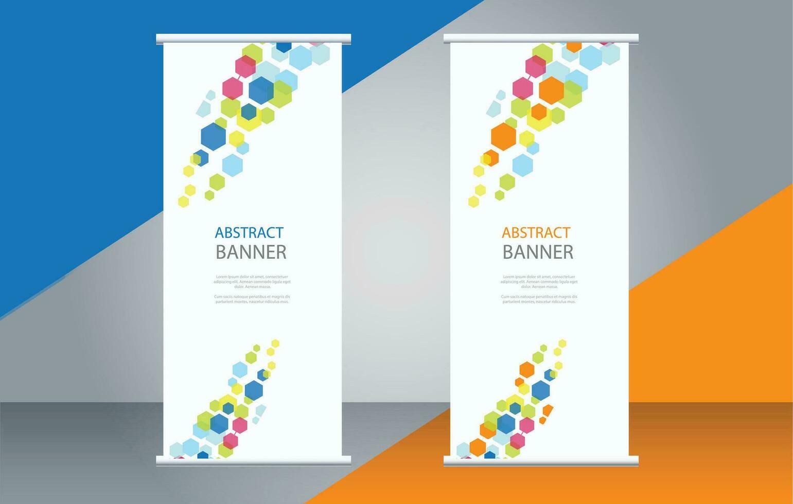 creative and  modern business style mosaic banner set vector