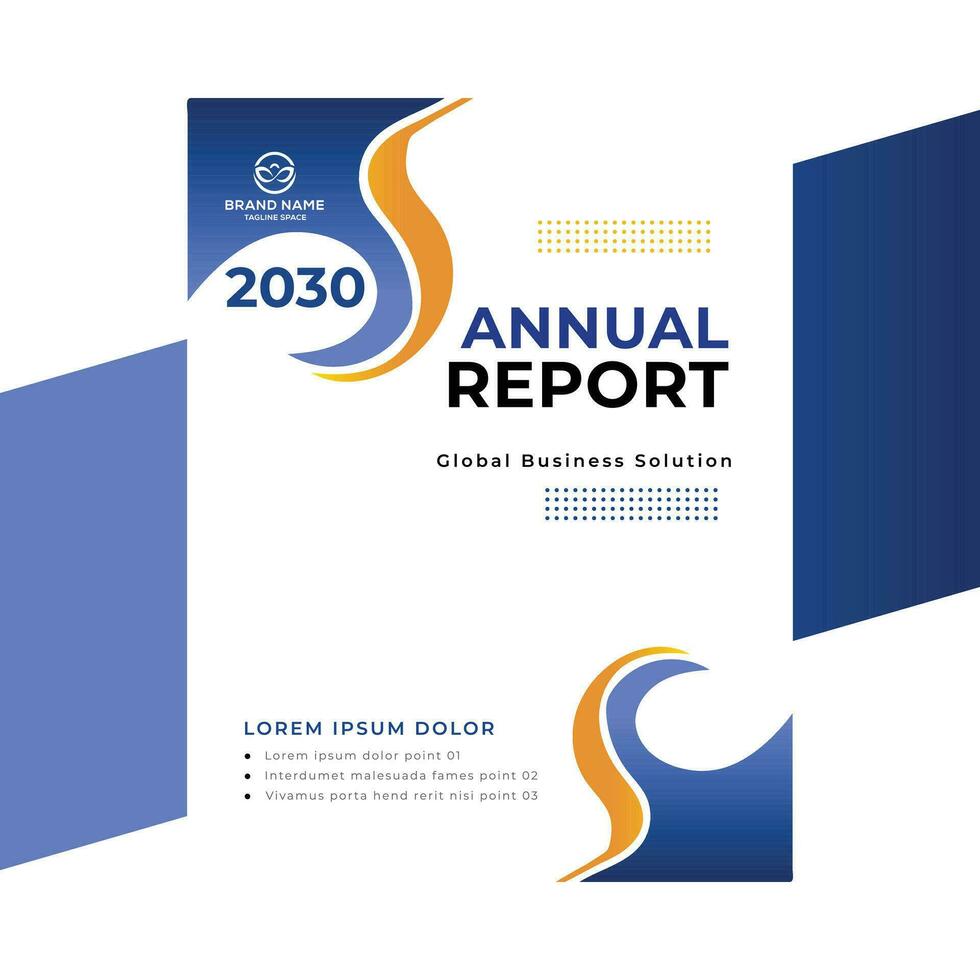 creative  annual report business flyer template vector