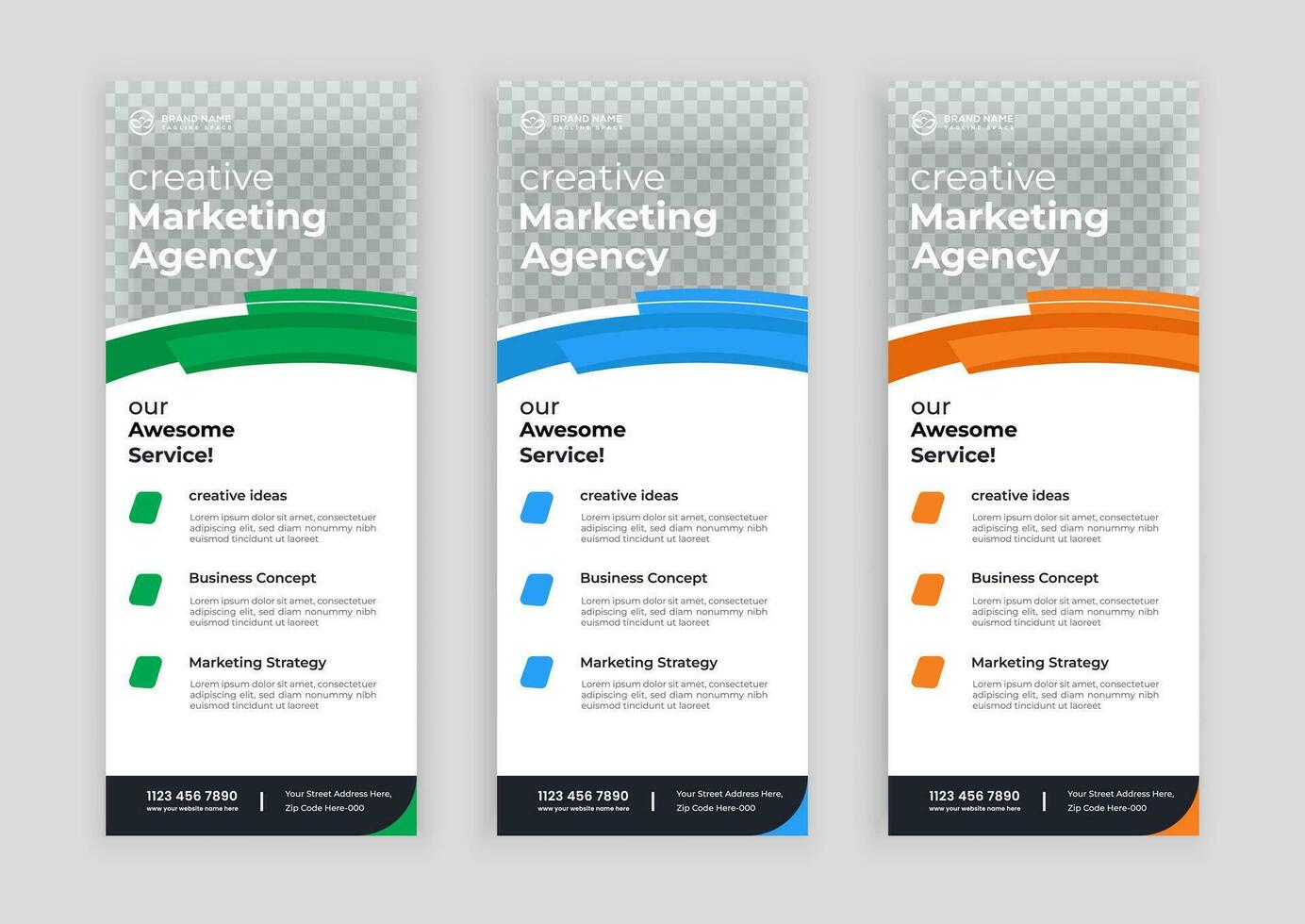modern business rack card or dl flyer design template vector
